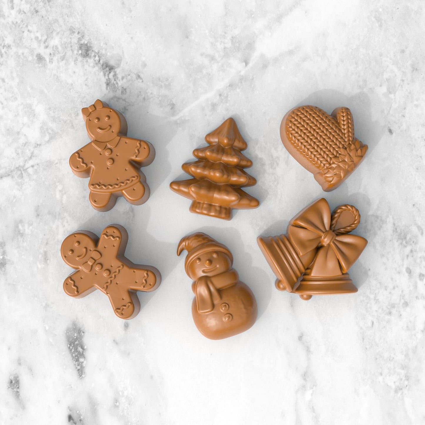 Christmas Candy Molds Silicone Chocolate Decoration Set of 2