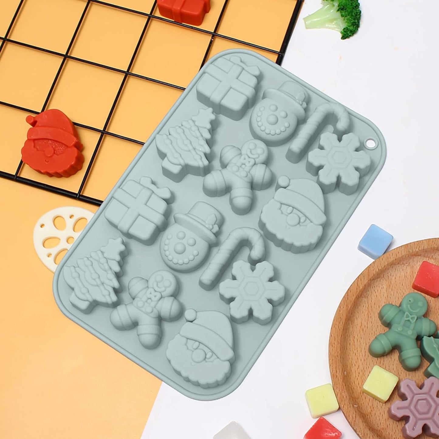 Christmas Chocolate Molds Silicone Cake Decoration 3 Pcs