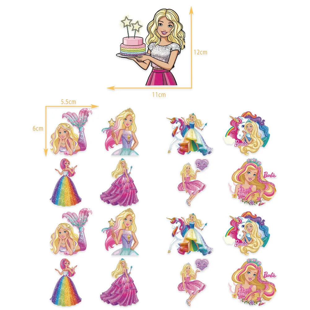 Barbiee Pattern Printed Balloon Girl Latex Balloons for Barbi Theme Party Birthday Wedding Decor Girl First Birthday Decoration
