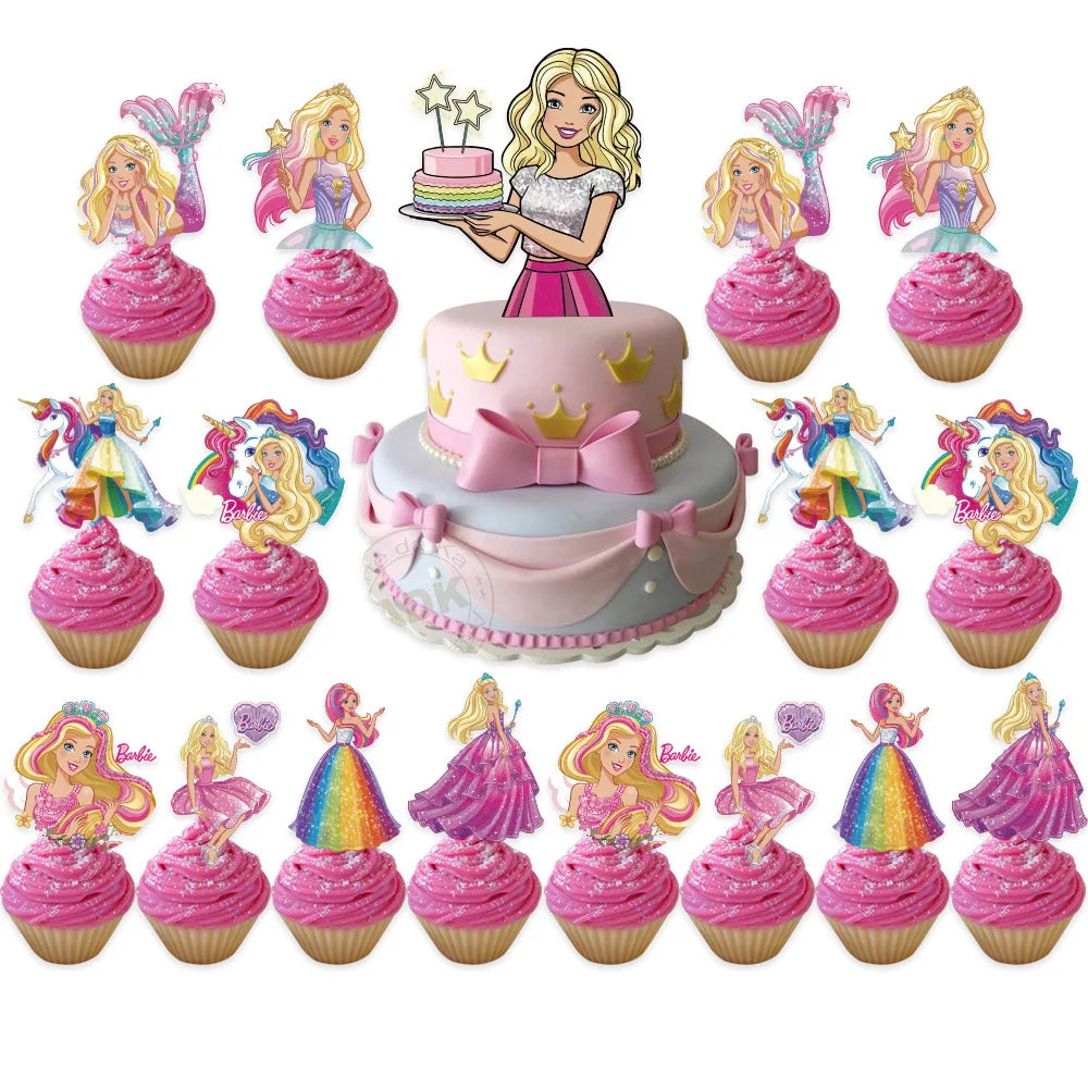 Barbiee Pattern Printed Balloon Girl Latex Balloons for Barbi Theme Party Birthday Wedding Decor Girl First Birthday Decoration