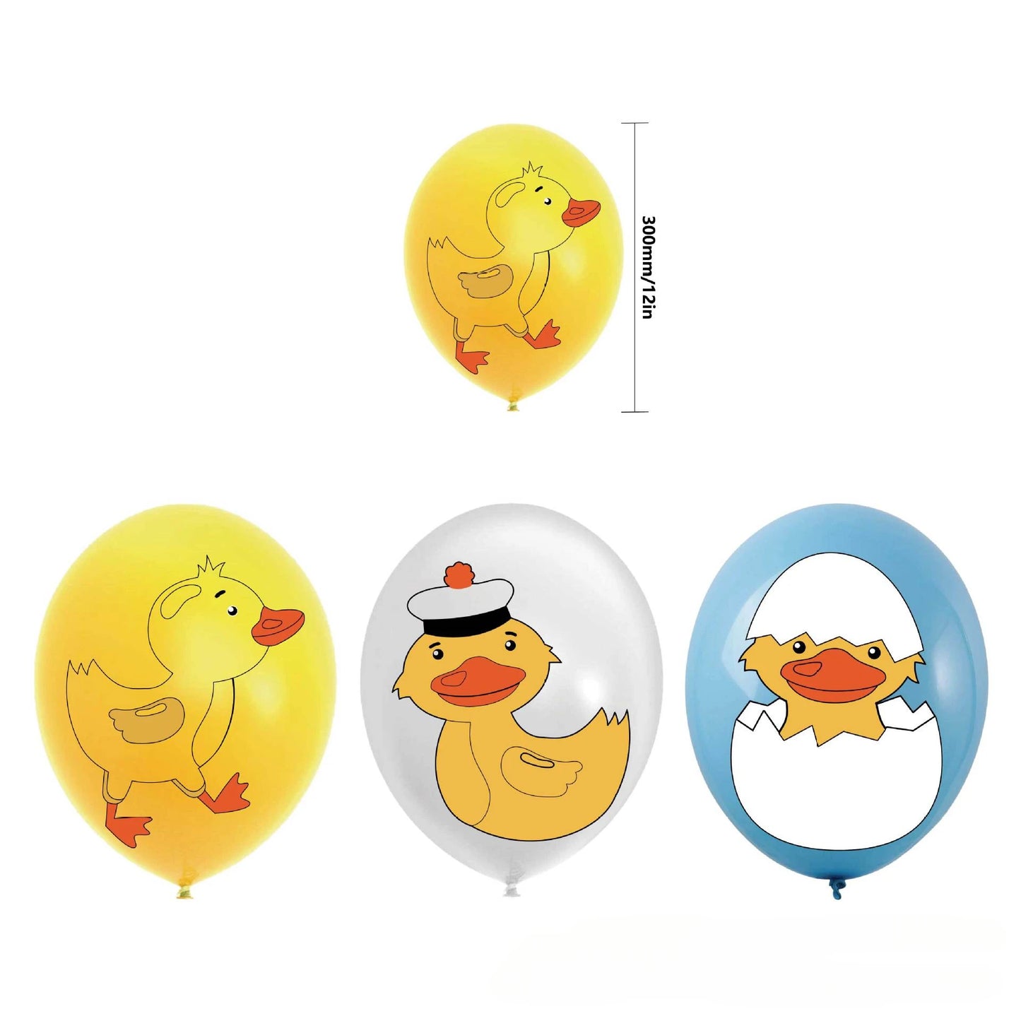 Yellow Duck Theme Birthday Decorations Set Cute Duck Balloon Cake Topper Birthday Banner Little Yellow Duck Birthday Party Decor