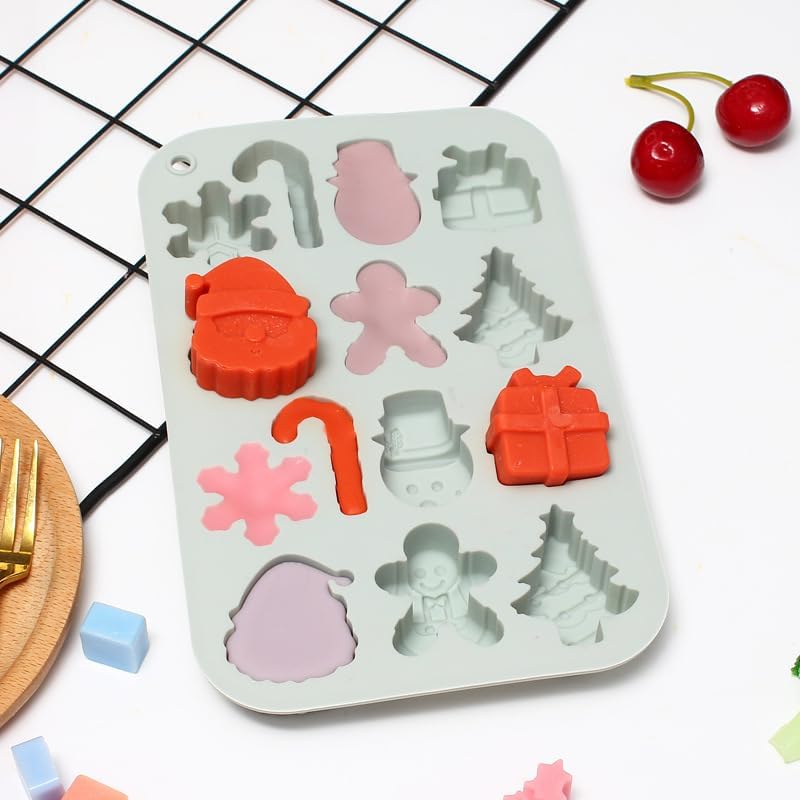 Christmas Chocolate Molds Silicone Cake Decoration 3 Pcs